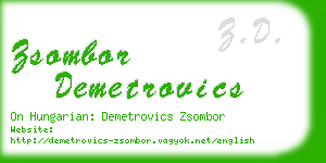 zsombor demetrovics business card